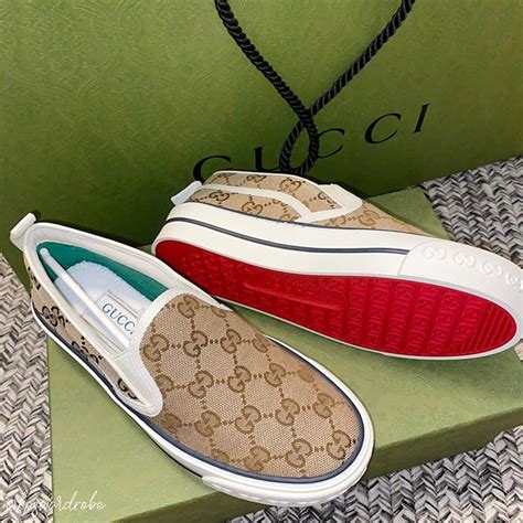 gucci slip on sneakers burgundy|Gucci slip on sneakers men.